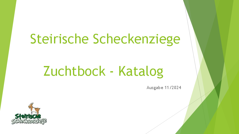 Steir. Scheckenziege Bockkatalog 